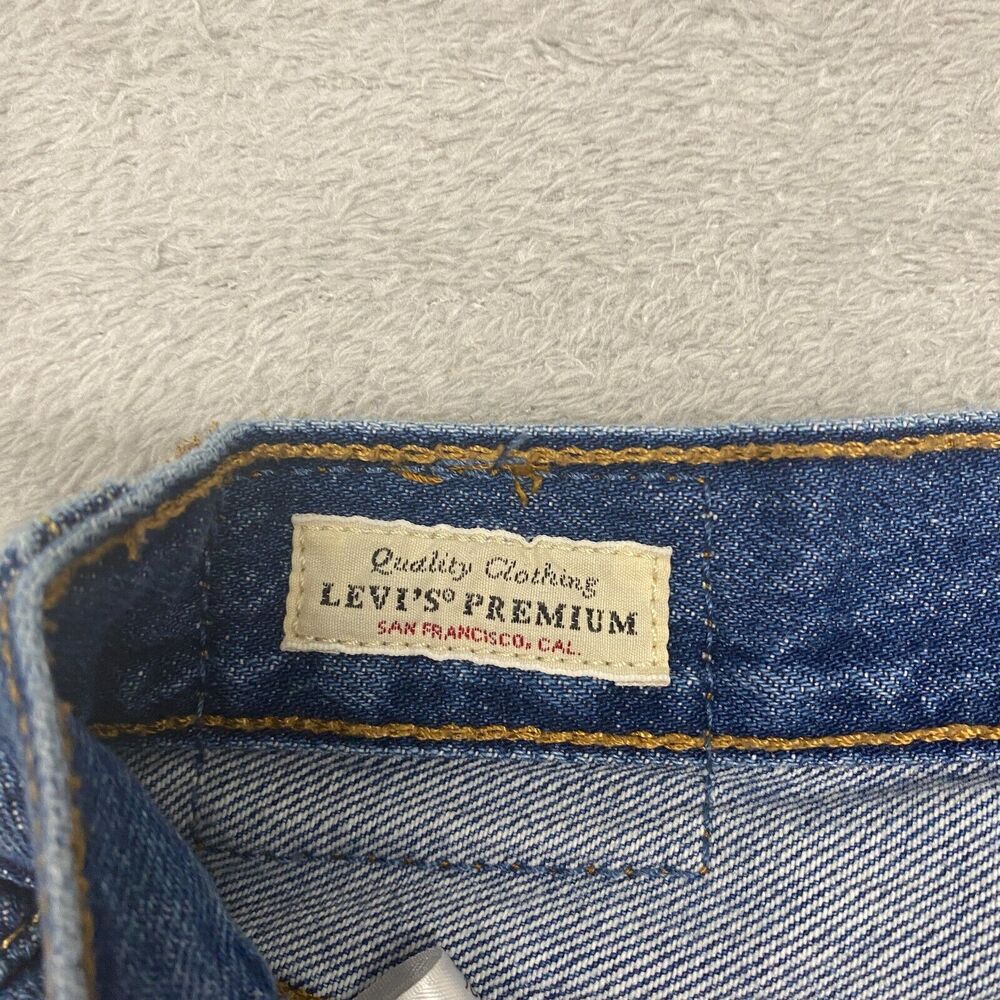 Levi's Jeans Womens 26 Blue 501 Skinny Button Fly Ripped Medium Wash Denim - Picture 8 of 15